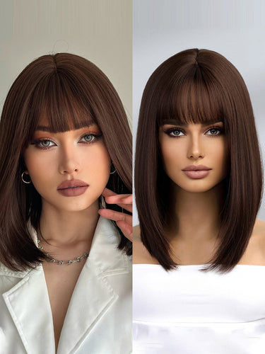 Brown Wig with bangs