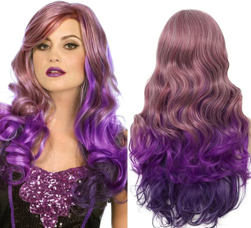 Pink Purple Full Wig