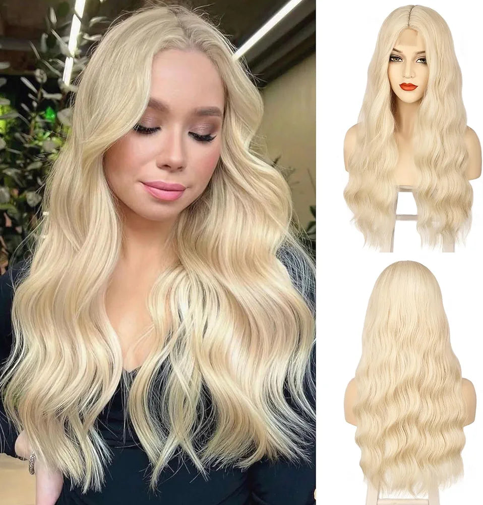 Blonde Wavy Full Wig