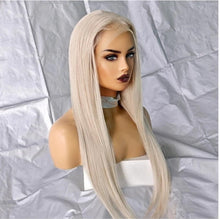 White Human Hair Lace Front Wigs Virgin Remy Glueless Lacewig