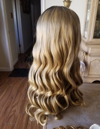 Ombre Blonde Beauty Wavy Full Wig