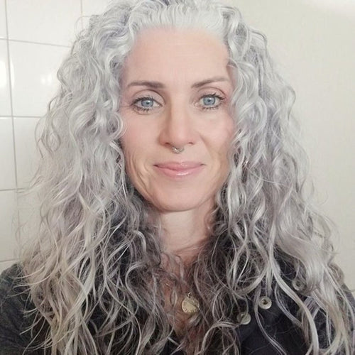 White Curly Lace Front Wig