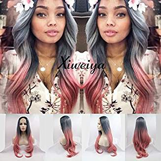 Black Blue to Red Isa Lace Front Wig - Goddess Beauty Royal Wigs