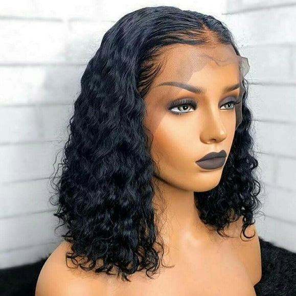 Pre Plucked Curly Beauty Lace Front Wig 12 14 inches Goddess