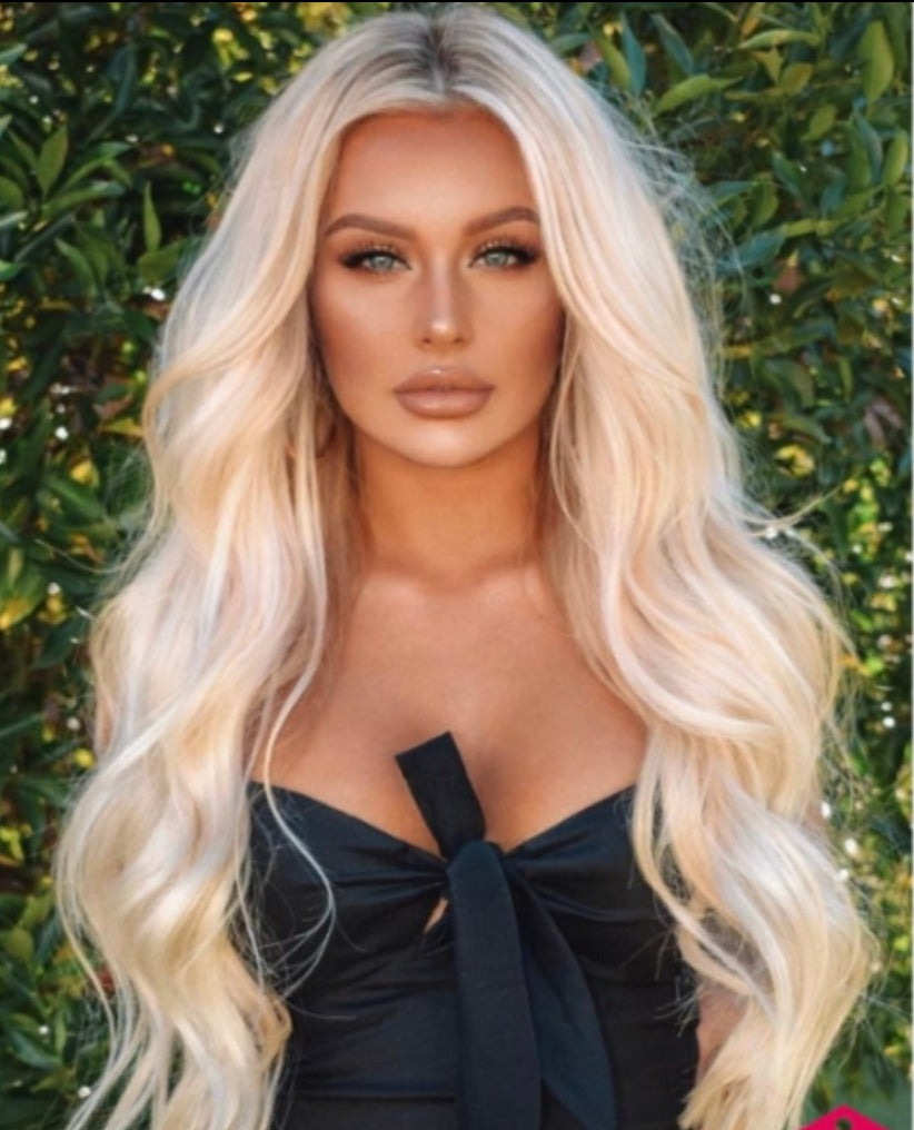 White blonde hotsell human hair wigs