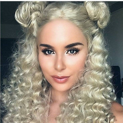 Ash White Blonde Lace Front Wig - Goddess Beauty Royal Wigs