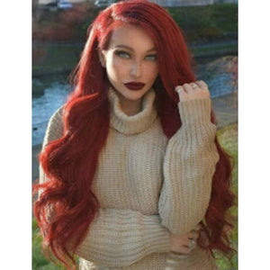 Dark Red Beauty Lace Front Wig - Goddess Beauty Royal Wigs