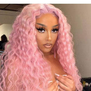 Pink Beauty Lace Front Wig 40-45 inches long!! - Goddess Beauty Royal Wigs