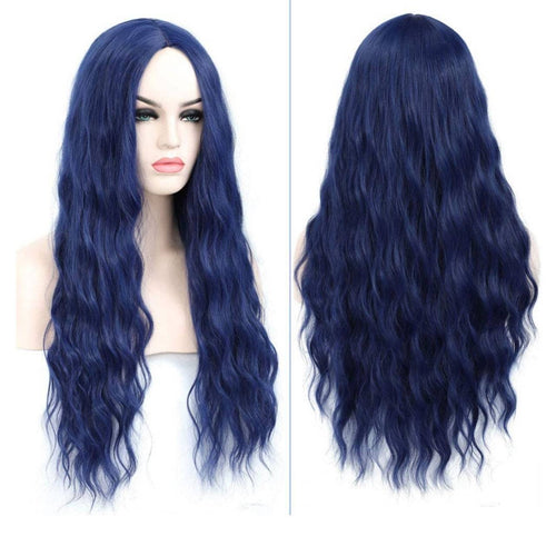 Dark Blue Wavy Wig - Goddess Beauty Royal Wigs