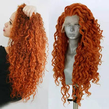 Copper Red Beauty Curly Waves Lace Front Wig - Goddess Beauty Royal Wigs