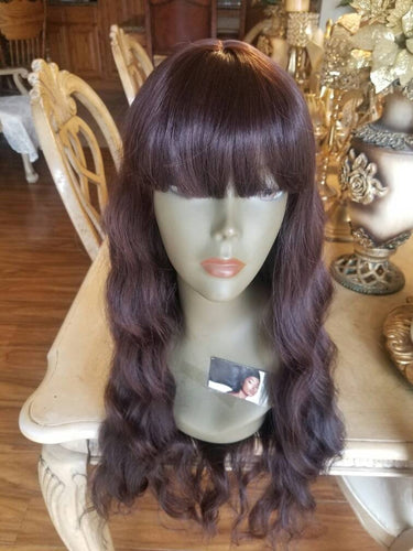 Brown Wavy Beauty Full Wig 28 inches long - Goddess Beauty Royal Wigs