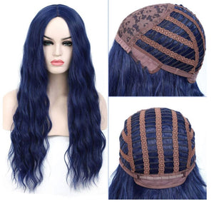 Dark Blue Wavy Wig - Goddess Beauty Royal Wigs