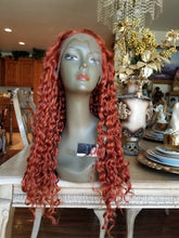 Copper Red Beauty Curly Waves Lace Front Wig - Goddess Beauty Royal Wigs