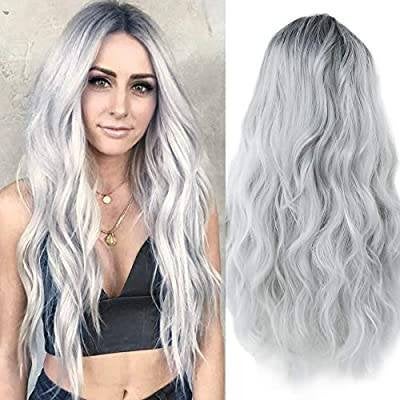 Gray Wavy Beauty Full Wig - Goddess Beauty Royal Wigs