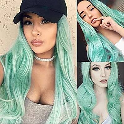 Ombre Green Wavy Beauty Full Wig - Goddess Beauty Royal Wigs