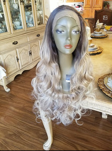 Ombre Blonde Beauty Waves Lace Front Wig